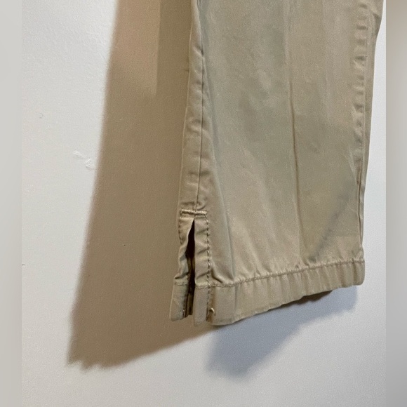 Old Navy Y2K Tan Khaki Wide Leg Ladies Cotton Chino Pants Size 6 Low Rise - Picture 8 of 10